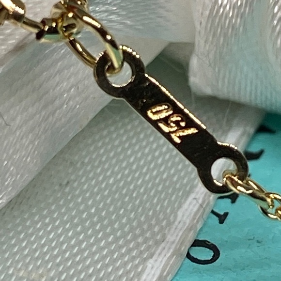 Tiffany & Co Elsa Peretti Open Heart necklace  16” 18k box EXCELLENT MSRP $1750 - Picture 5 of 10